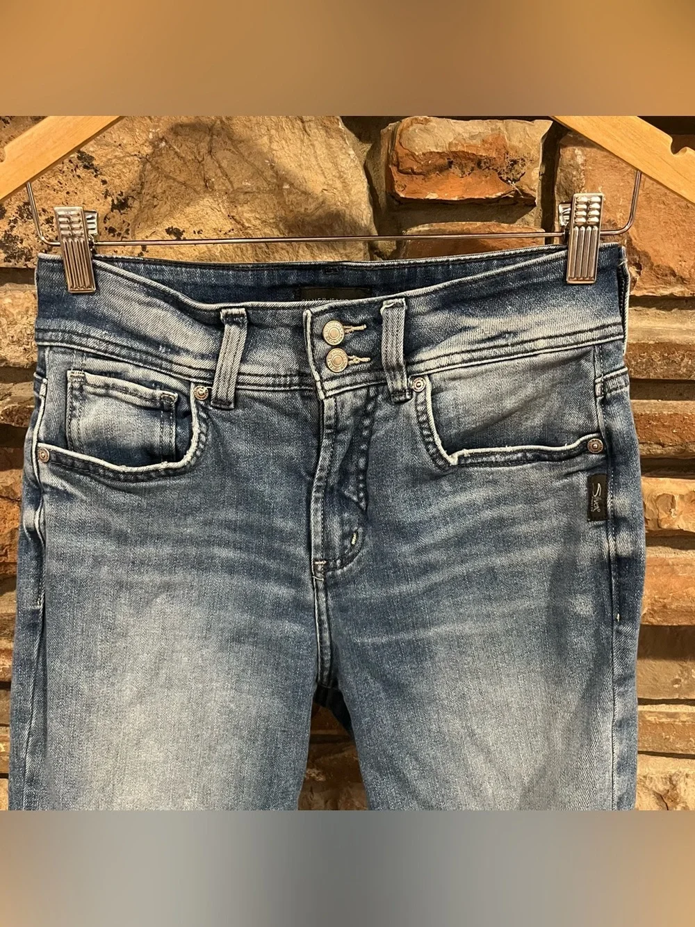 Silver Jeans Avery Trouser Medium Blue Flared Jeans